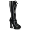 ELECTRA-2020 Plateau Stiefel Schwarz Matt von Pleaser