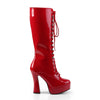 ELECTRA-2020 Plateau Stiefel Lack Rot von Pleaser – Ansicht 5
