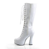 ELECTRA-2020 Plateau Stiefel - Lack Weiß von Pleaser – Ansicht 3