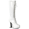 ELECTRA-2020 Plateau Stiefel - Lack Weiß von Pleaser