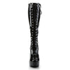 ELECTRA-2023 Plateau Stiefel Schwarz Lack | Pleaser