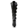 ELECTRA-2042 Plateau Stiefel Schwarz Matt | Pleaser