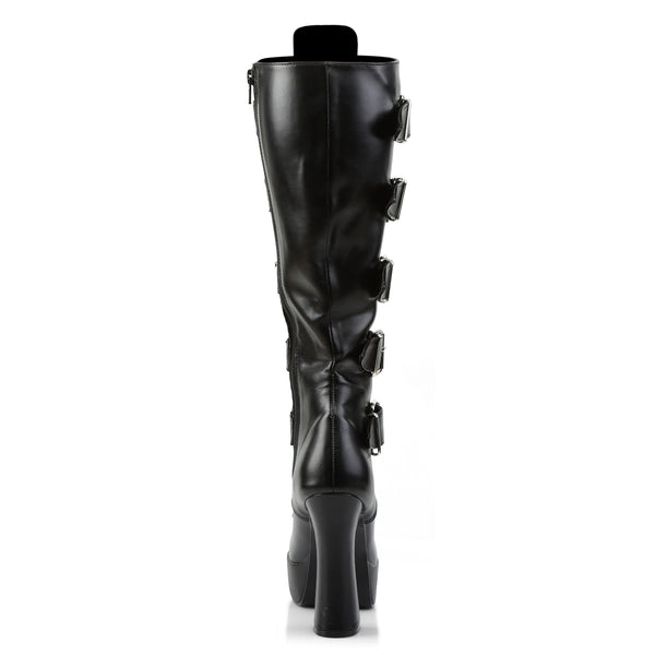 ELECTRA-2042 Plateau Stiefel Schwarz Matt | Pleaser