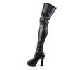 ELECTRA-3000Z Plateau Overknee Stiefel Schwarz Matt von Pleaser – Ansicht 3