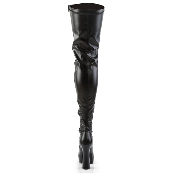 ELECTRA-3000Z Plateau Overknee Stiefel Schwarz Matt von Pleaser – Ansicht 4