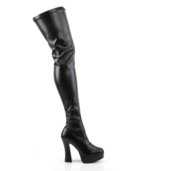 ELECTRA-3000Z Overknee Stiefel Schwarz PU | Pleaser SALE