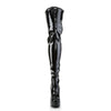 ELECTRA-3000Z Plateau Overknee Stiefel Schwarz Lack von Pleaser – Ansicht 2