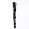 ELECTRA-3023 Plateau Overknee Stiefel Lack Schwarz von Pleaser – Ansicht 2