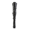 ELECTRA-3028 Plateau Overknee Stiefel Schwarz von Pleaser – Ansicht 2
