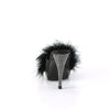 ELEGANT-401F Plateau Pantoletten mit Plüsch und Glitzer - Schwarz von Fabulicious – Ansicht 4