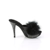 ELEGANT-401F Plateau Pantoletten mit Plüsch und Glitzer - Schwarz von Fabulicious – Ansicht 5