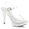 ELEGANT-408ABRS - Plateau High Heel Sandaletten - Transparent mit Strass | Fabulious SALE