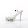 ELEGANT-408ABRS - Plateau High Heel Sandaletten - Transparent mit Strass | Fabulious SALE