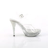 ELEGANT-408ABRS - Plateau High Heel Sandaletten - Transparent mit Strass | Fabulious SALE