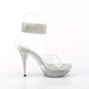ELEGANT-442 Plateau Pantoletten - Transparent Glitzer von Pleaser – Ansicht 5