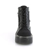 EMILY-114 Plateau Stiefeletten schwarz matt Schnürung von DemoniaCult – Ansicht 2
