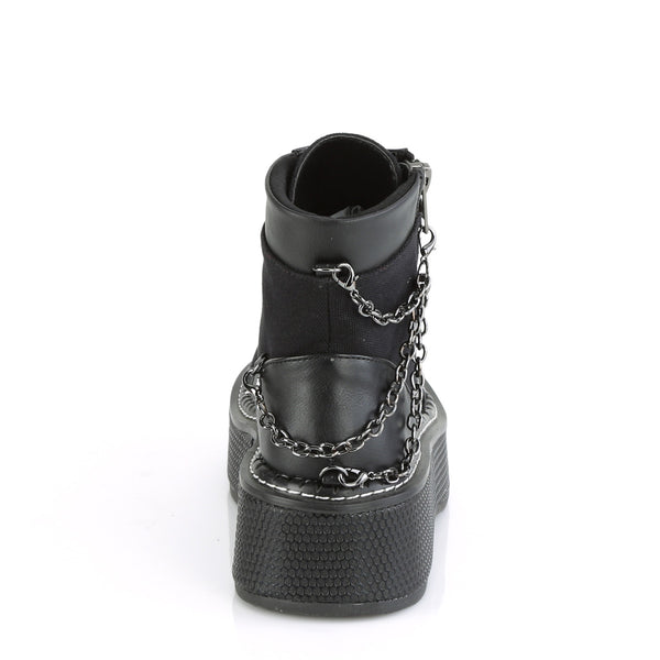 EMILY-114 Plateau Stiefeletten schwarz matt Schnürung von DemoniaCult – Ansicht 4