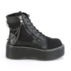 EMILY-114 Plateau Stiefeletten schwarz matt Schnürung von DemoniaCult – Ansicht 5