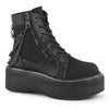 EMILY-114 Plateau Stiefeletten schwarz matt Schnürung von DemoniaCult