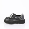 EMILY-32 Plateau Schuhe Schwarz Matt von DemoniaCult – Ansicht 3