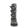EMILY-322 Plateau Stiefel Schnallen gemustert schwarz grau von DemoniaCult – Ansicht 2