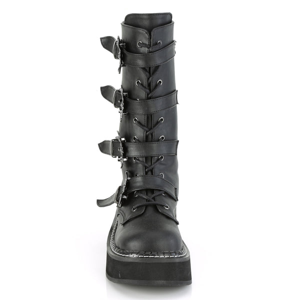 EMILY-322 Plateau Stiefel - Schwarz von DemoniaCult – Ansicht 2