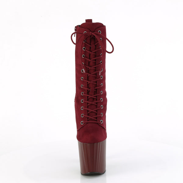 ENCHANT-1040 Plateau Stiefeletten - Bordeaux Rot von Pleaser – Ansicht 2