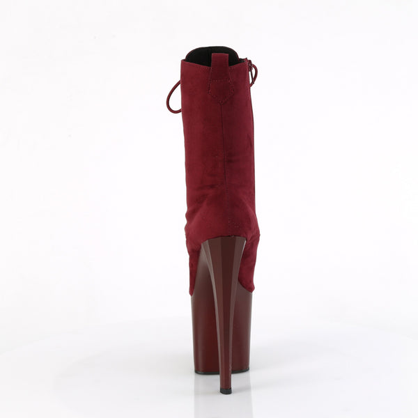 ENCHANT-1040 Plateau Stiefeletten - Bordeaux Rot von Pleaser – Ansicht 4