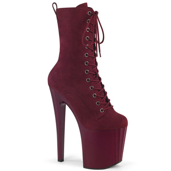 ENCHANT-1040 Plateau Stiefeletten - Bordeaux Rot von Pleaser