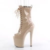 ENCHANT-1041 Plateau Peeptoe Stiefeletten - Beige Lack von Pleaser – Ansicht 3