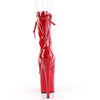 ENCHANT-1041 Plateau Peeptoe Stiefeletten - Rot Lack von Pleaser – Ansicht 4