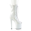 ENCHANT-1041 Plateau Peeptoe Stiefeletten - Weiß Lack von Pleaser – Ansicht 5