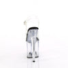 ENCHANT-708 Plateau Sandaletten - Transparent Schwarze Sohle von Pleaser – Ansicht 4