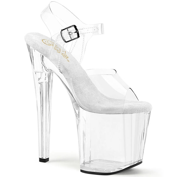 ENCHANT-708 Plateau Sandaletten - Transparent von Pleaser