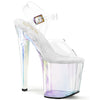 ENCHANT-708HTSandalette Plateauschuhe Holographic Transparent von Pleaser