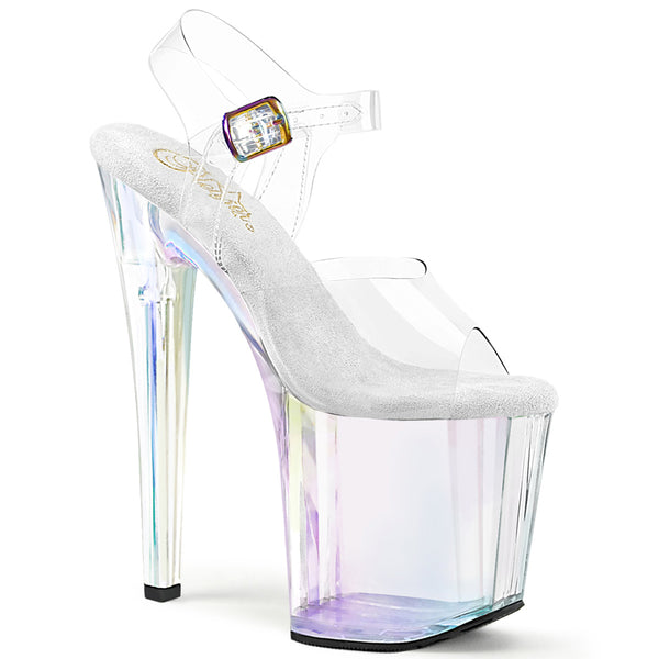 ENCHANT-708HTSandalette Plateauschuhe Holographic Transparent von Pleaser