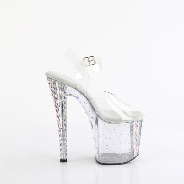 ENCHANT-708RS-01 Sandalette Plateauschuhe Transparent von Pleaser – Ansicht 5
