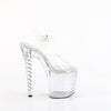 ENCHANT-708RS - Plateau High Heel Sandaletten - Transparent mit Strass von Pleaser – Ansicht 5