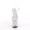 ENCHANT-708RSI Plateau Sandaletten - Transparent Glitzer Plateau von Pleaser – Ansicht 2