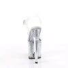 ENCHANT-708RSI Plateau Sandaletten - Transparent Glitzer Plateau von Pleaser – Ansicht 4