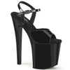 ENCHANT-709 Plateau Sandaletten - Schwarz Lack von Pleaser
