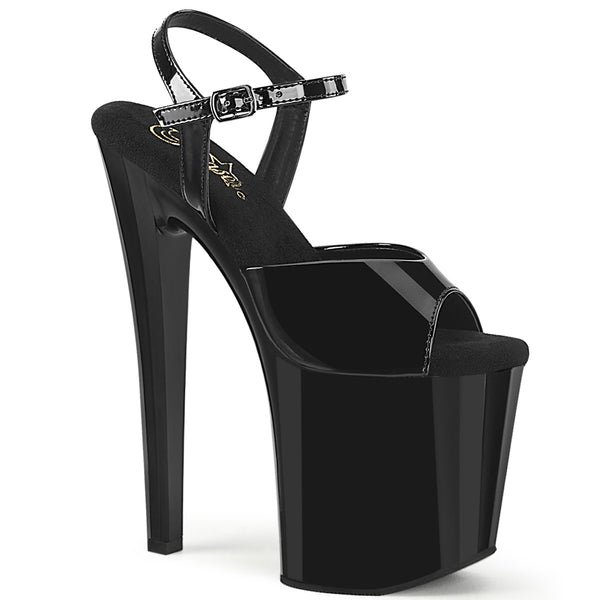 ENCHANT-709 Plateau Sandaletten - Schwarz Lack von Pleaser