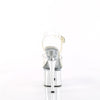 ESTEEM-708 Plateau Sandaletten PVC durchsichtig Silber von Pleaser – Ansicht 4