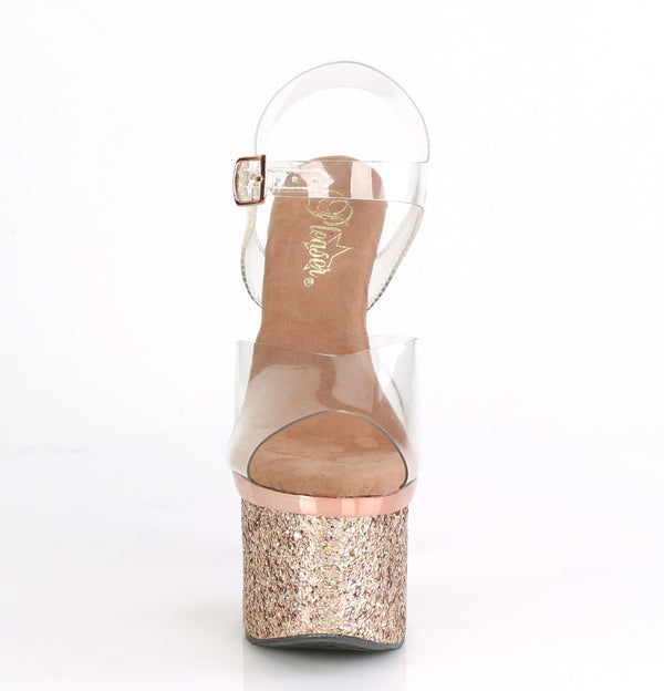 ESTEEM-708CHLG Plateau Sandaletten Rose Gold von Pleaser – Ansicht 2