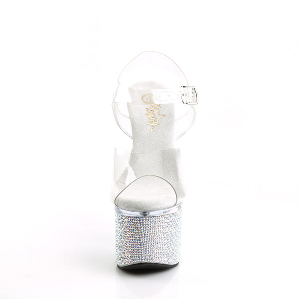 ESTEEM-708DM Plateau Sandaletten Glitzer von Pleaser – Ansicht 2