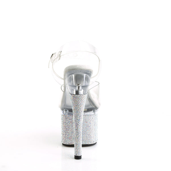 ESTEEM-708DM Plateau Sandaletten Glitzer von Pleaser – Ansicht 4