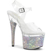 ESTEEM-708DM Plateau Sandaletten Glitzer von Pleaser