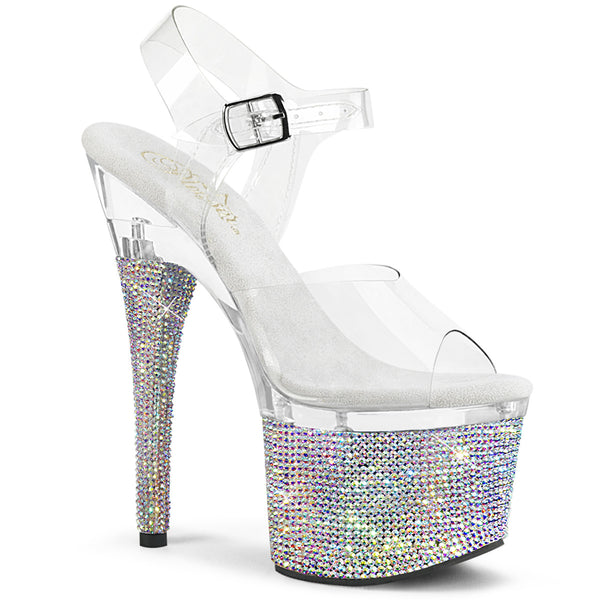 ESTEEM-708DM Plateau Sandaletten Glitzer von Pleaser