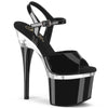 ESTEEM-709 Plateau Sandaletten - Schwarz / Transparent von Pleaser