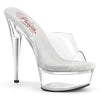 EXCITE-601 - Plateau High Heel Pantoletten - Transparent von Pleaser